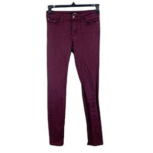Else Jeans Women 26 Burgundy Malbec Stretch Skinny Jeggings Casual Bottoms